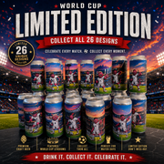 Collection of 26 Wild Win-Grrr-Land football themed craft beer cans from Wildcraft Brewery