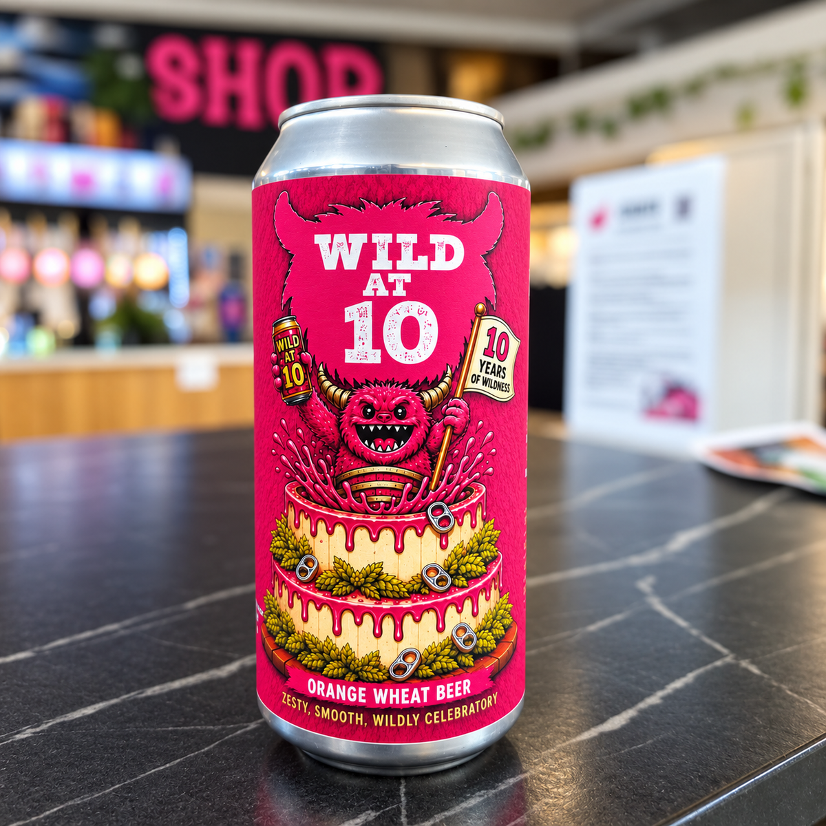 Wild at Ten 5.1% orange wheat beer 440ml can